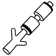 Modern linear icon design of marshmallows