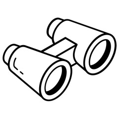 A handy line icon of binoculars