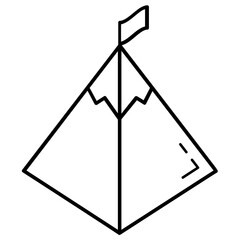 A captivating line icon of milestone