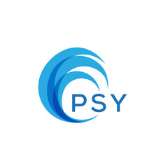PSY letter logo. PSY blue image on white background. PSY Monogram logo design for entrepreneur and business. PSY best icon.
