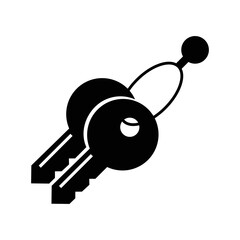 Keychain access private key icon | Black Vector illustration |