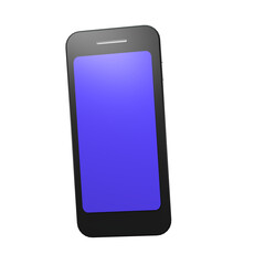 teléfono móvil 3d fondo transparente