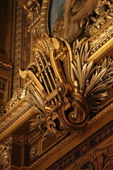 Détail du Palais Garnier, l’Opéra National de Paris - obrazy, fototapety, plakaty