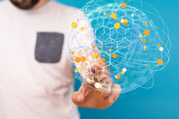 conference Digital Network and data concept 3d