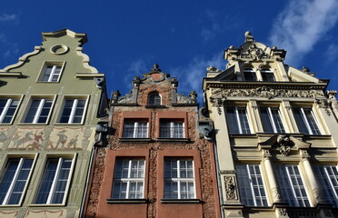 Malerische Altbaufassaden in Danzig