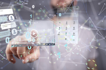 media develop interface web application in hand