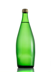 green bottle isolated on white