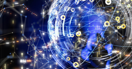 Business intelligence analyst dashboard on virtual