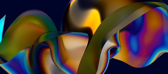 Obraz na płótnie Canvas Abstract fluid gradient shape flowing