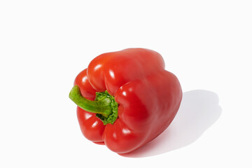 Red pepper on white background