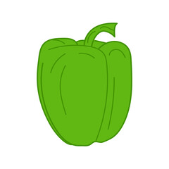 Bell Pepper Illustration. Bell Pepper vegetables isolated on white background. Product on the agricultural market. 