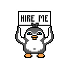 Fototapeta premium Penguin holding a 