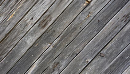Wooden light gray natural retro shabby wall, table or floor boards textured banner background.Old aged vintage wooden wall grunge photo layout wallpaper design for decoration. Barn. Decoration.
