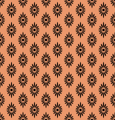 Seamless damask pattern. Textile fabric print. 