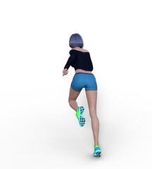 illustration of a woman running