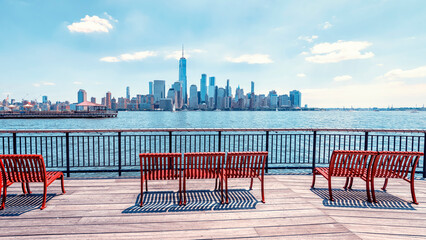 The skyline of New York City, United States
