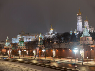 Obraz premium Moscow Kremlin embankment view of the Great Kremlin Palace