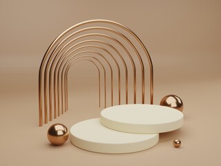 Obraz premium Minimalistic podium design 3d rendered