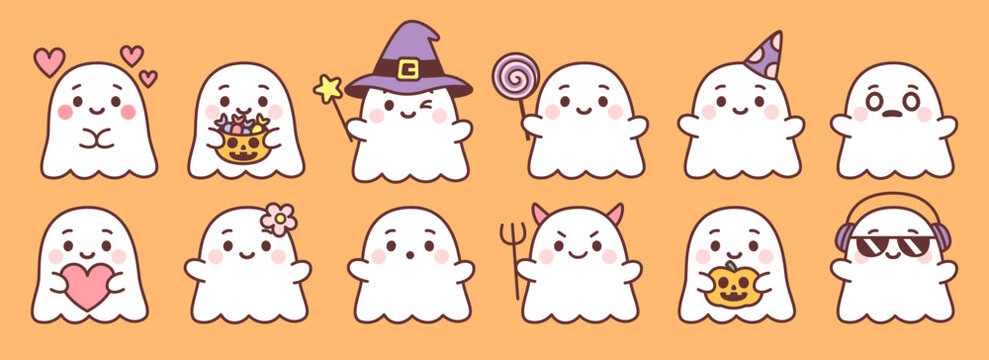 Kawaii Ghost Images – Browse 30,045 Stock Photos, Vectors, and