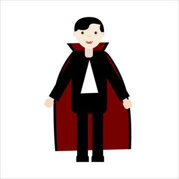 Teenager in vampire costume for Halloween holiday