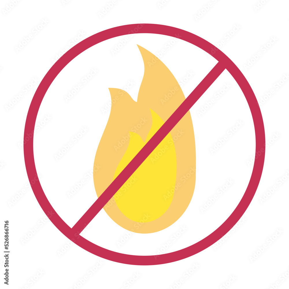 Sticker stop fire flame burn