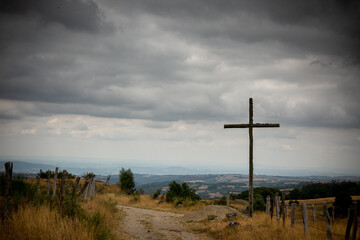 Plateau de l'Aubrac à la fin de l'été - Aveyron France