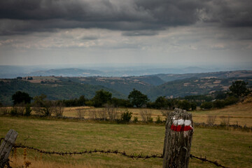 Plateau de l'Aubrac à la fin de l'été - Aveyron France