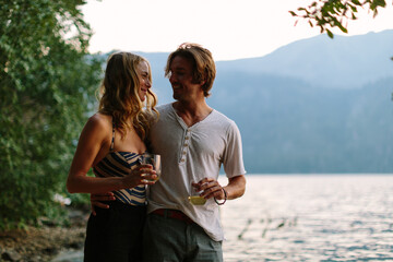 A young couple in love