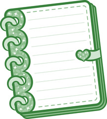 diary book note letter with pastel coloring for writing