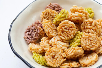 Thai sweet crispy rice cakes