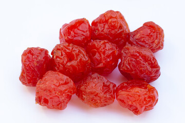 Dried red plums. Candied dried fruit