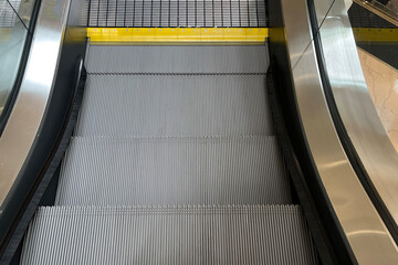 Escalator in shopping mall or building