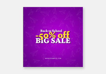 Big Sale Mobile Layout for Back to School Theme