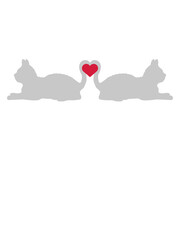 Herz Form Schwänze Katzen 