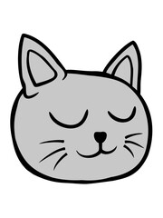 Geschlossene Augen Katze schlafend 
