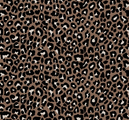 Seamless leopard pattern, animal print.