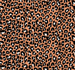 Seamless leopard pattern, animal print.