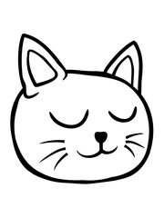 Augen geschlossen Katze schlafend 
