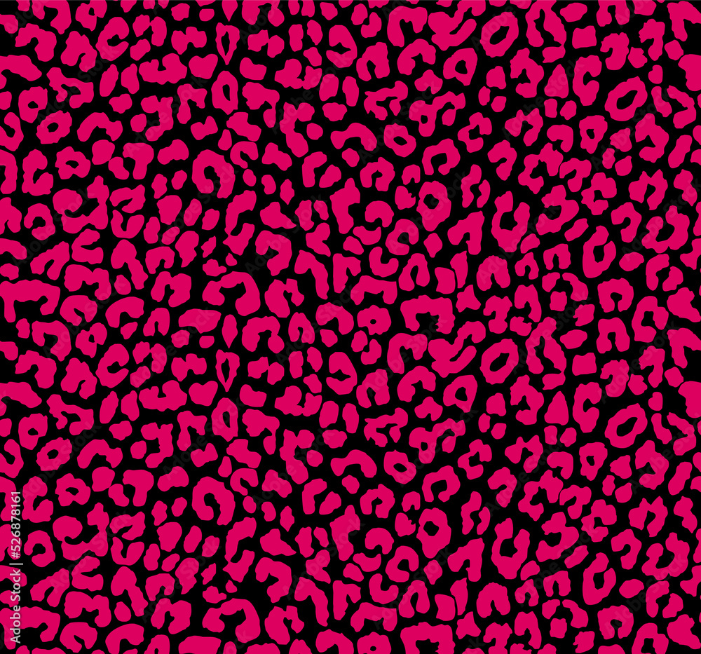 Poster seamless leopard pattern, animal print.