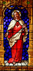 Obraz premium Sacred Heart of Jesus stain glass