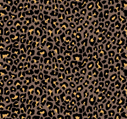 Seamless leopard pattern, animal print.