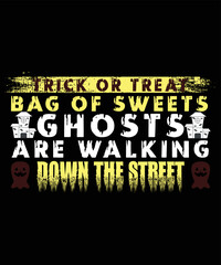 Trick or treat Halloween best t shirt design