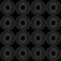 Vector line flowers square for footage background wallpaper and seamless artwork illustration texture of art graphic design isolated flat trendy design for fabric cotton beautiful pattern colorful