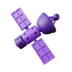 3d illustration of space satellite icon © welsonhendra