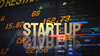 Obraz premium The gold start up for business concept 3d rendering