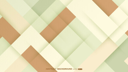 Geometric abstract background. Dynamic color shape with lines stripe and shadow on green background