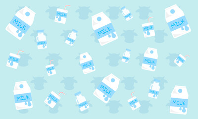 The background of the milk container which is placed at random. Suitable for children's products
