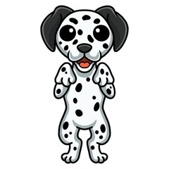 Cute dalmatian dog cartoon standing