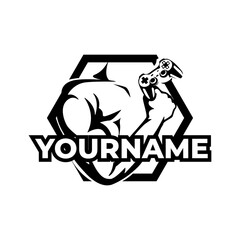 Vintage Gaming logo set. Console games and cyber sport logo badge. Esport emblem stamp, sport cyber, video gaming, cliparts collection