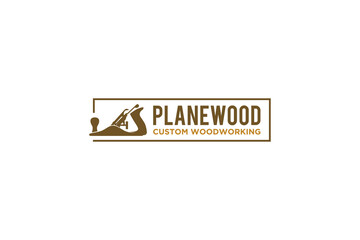 Capenter wood work logo design wood plane timber workshop icon symbol